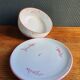 Vintage Ceramic Cheese Dome – Floral Branch Decor