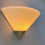 Vintage wall lamp, opaline and brass, Germany 1980s