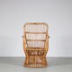 Fauteuil en rotin des Pays-Bas, 1950s