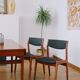 4 chaises vertes danoises estampillées