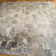 Tapis en peau de vache, patchwork gris argenté