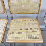Series of 4 Cesca B32 chairs by Marcel Breuer