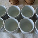 8 spice jars. porcelain of auteuil