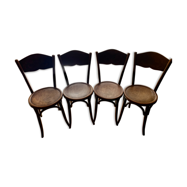 4 chaises bistrot, début XXème