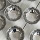 Lot de 9 coupelles basses en métal inox brillant