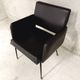 Vintage armchair in skai and black metal 60s