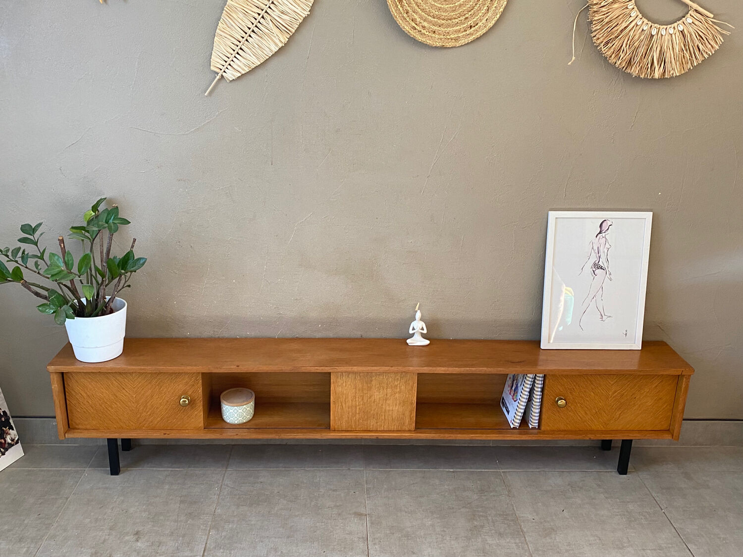 Vintage wooden sideboard (shallow)