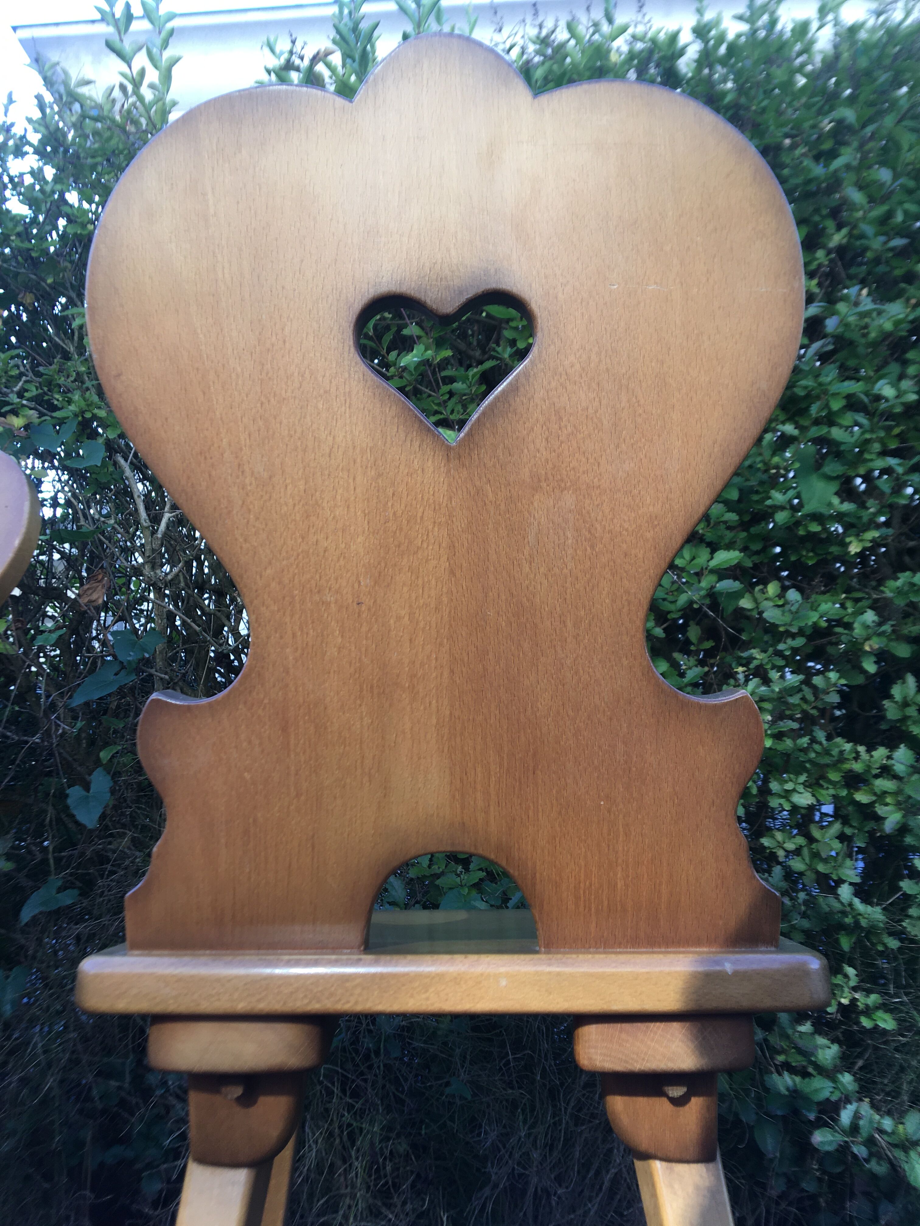 Pair of 70's light wood mountain chairs