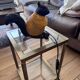 Brass and glass table