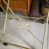 Pair of vintage green velvet folding chairs