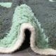 Contemporary Green Berber Rug - 300 x 246 cm