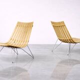 Pair of Scandinavian Scandia Easy Chairs by Hans Brattrud for Fjordfiesta