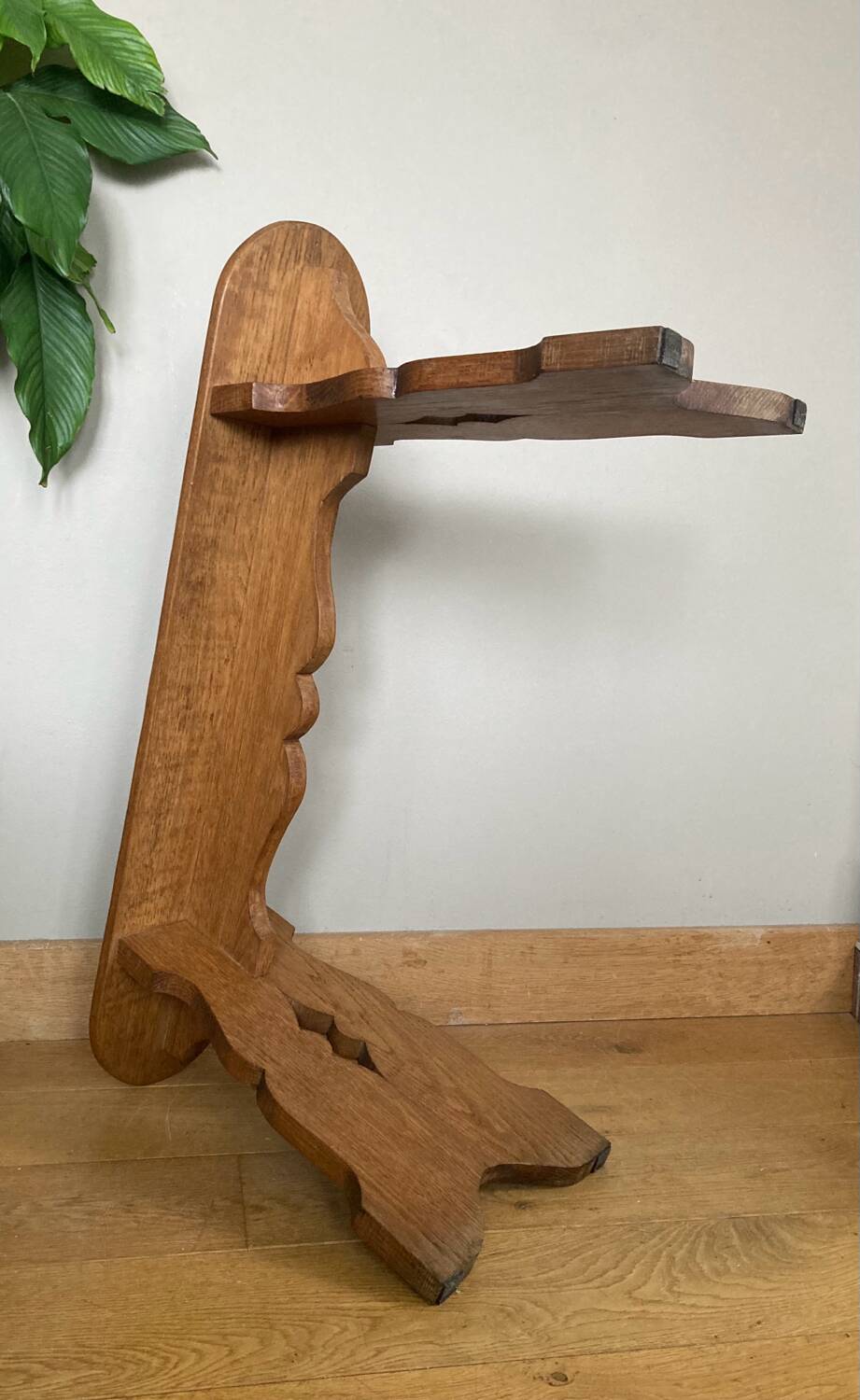 Country bench in solid oak, mid-20th century