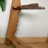 Country bench in solid oak, mid-20th century