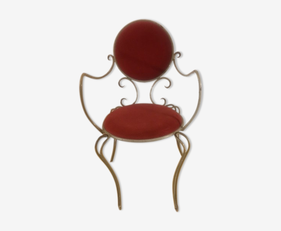 Chaise métal émaillé vintage
