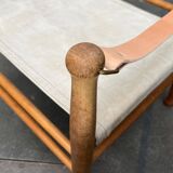 Mid-century modern Danish safari chair by Farstrup, 1960s.