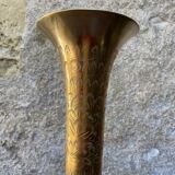 Vase en laiton gravé vintage