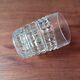 6 verres en verre transparent texturé vintage