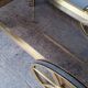 Serving rolling table golden aluminum ep 1970 vintage