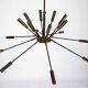 Rare Stilnovo 16-Arm Brass Sputnik Chandelier – 92 cm Diameter – Italy, 195