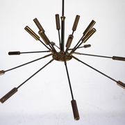 Rare Stilnovo 16-Arm Brass Sputnik Chandelier – 92 cm Diameter – Italy, 195