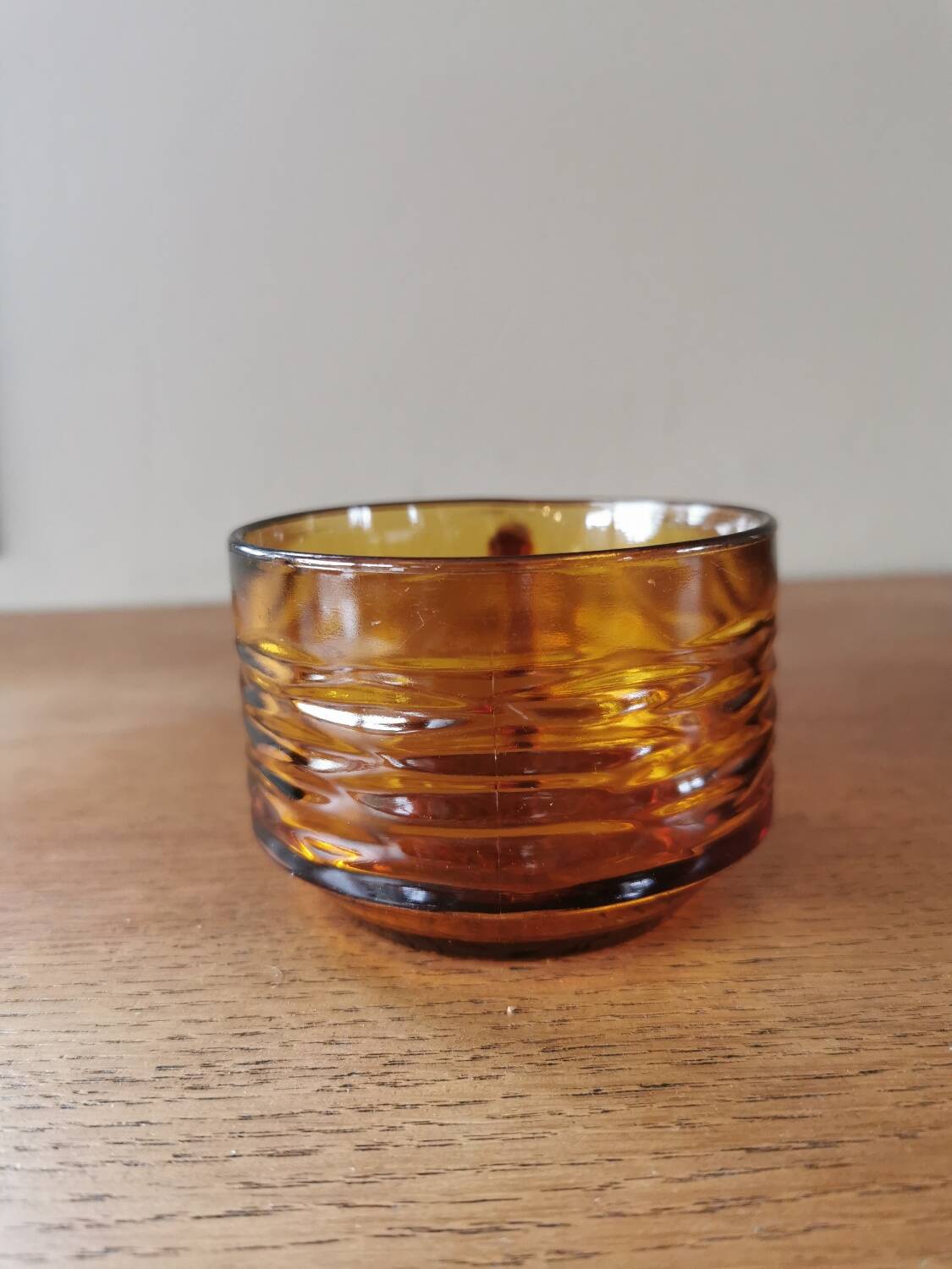 Pair of vintage Vereco amber cups