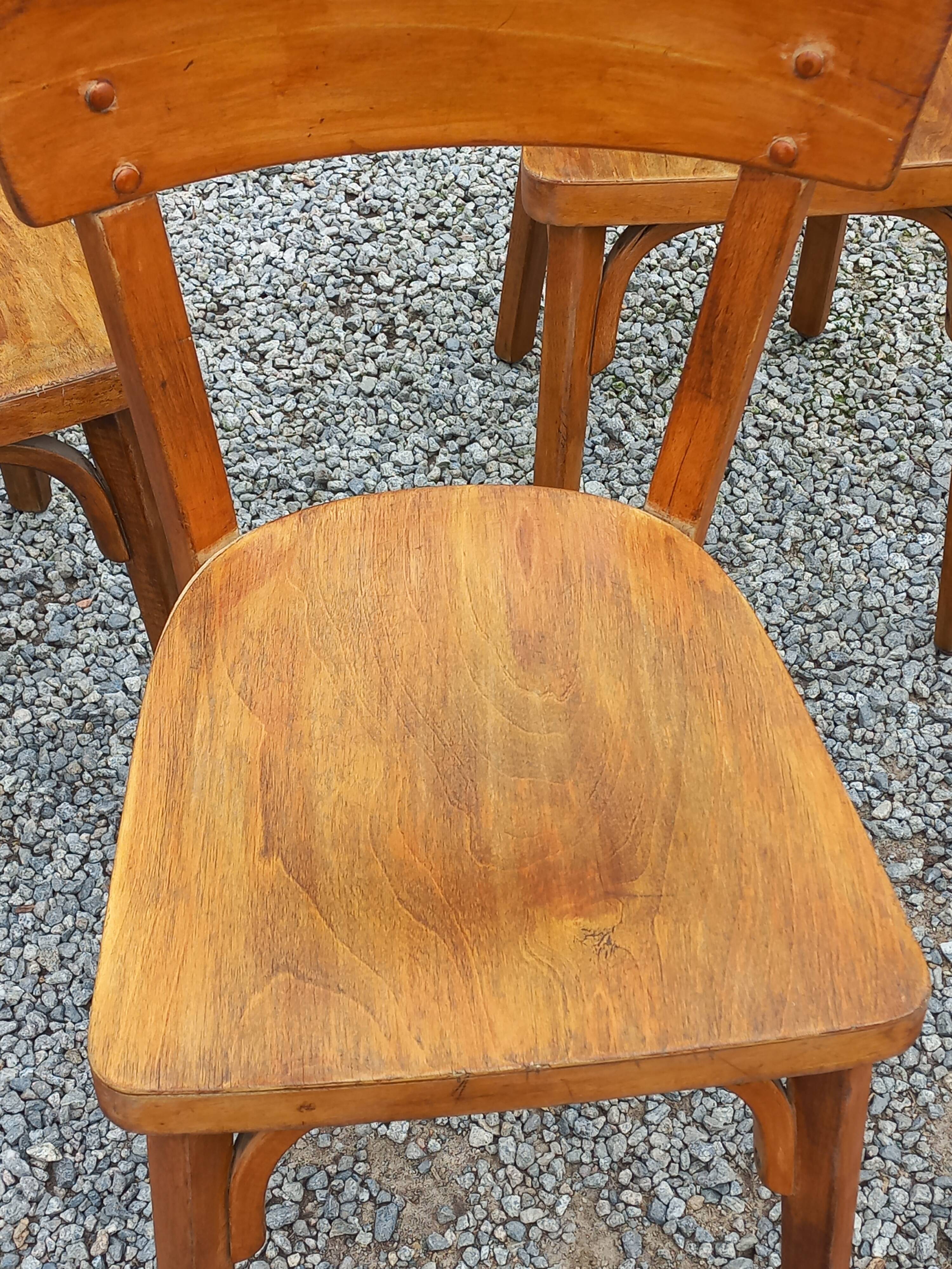 Set of 6 1950s bistro chairs