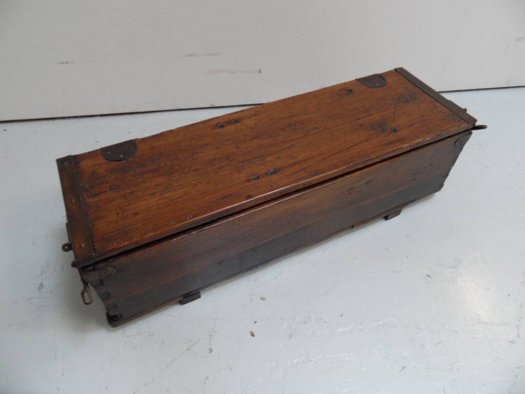 Vintage wooden military chest