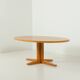 Danish extra large oak extension oval table attributed to Skovby, 1970s
