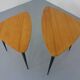 Mid-Century Triangular Birch Side Tables, 1960s, Set of 2