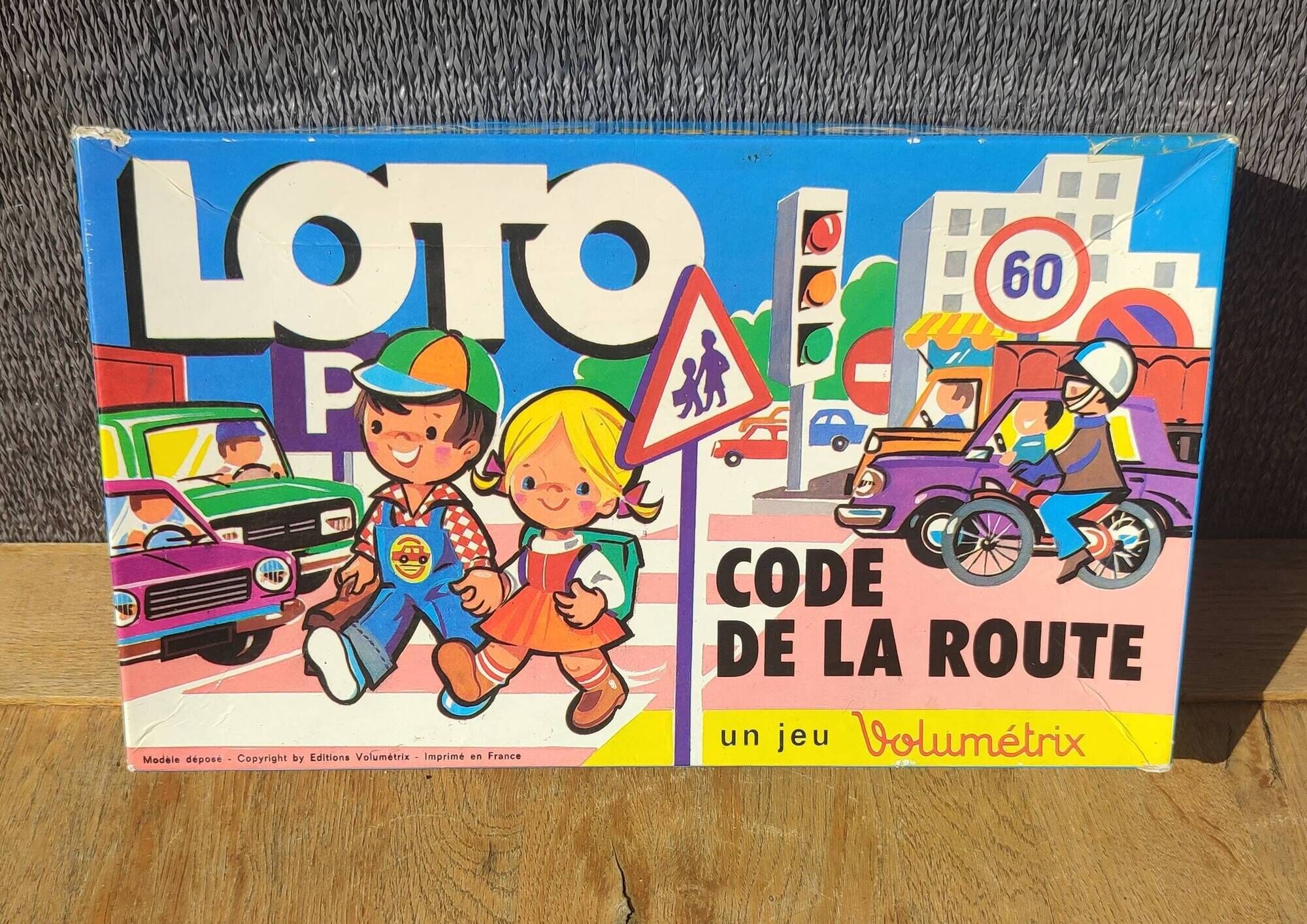 Jeu Vintage Loto Code de la Route Volumétrix Années 60