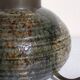 Lampe d'appoint vintage en grès émaillé, abat-jour herbier