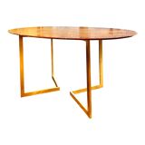 Table ovale en marbre rouge Alicante années 70