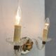 Applique 2 bras verre Murano vintage 1950