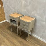 Pair of revamped vintage bedside tables