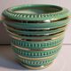 Ceramic pot cover in Art-Deco slurry