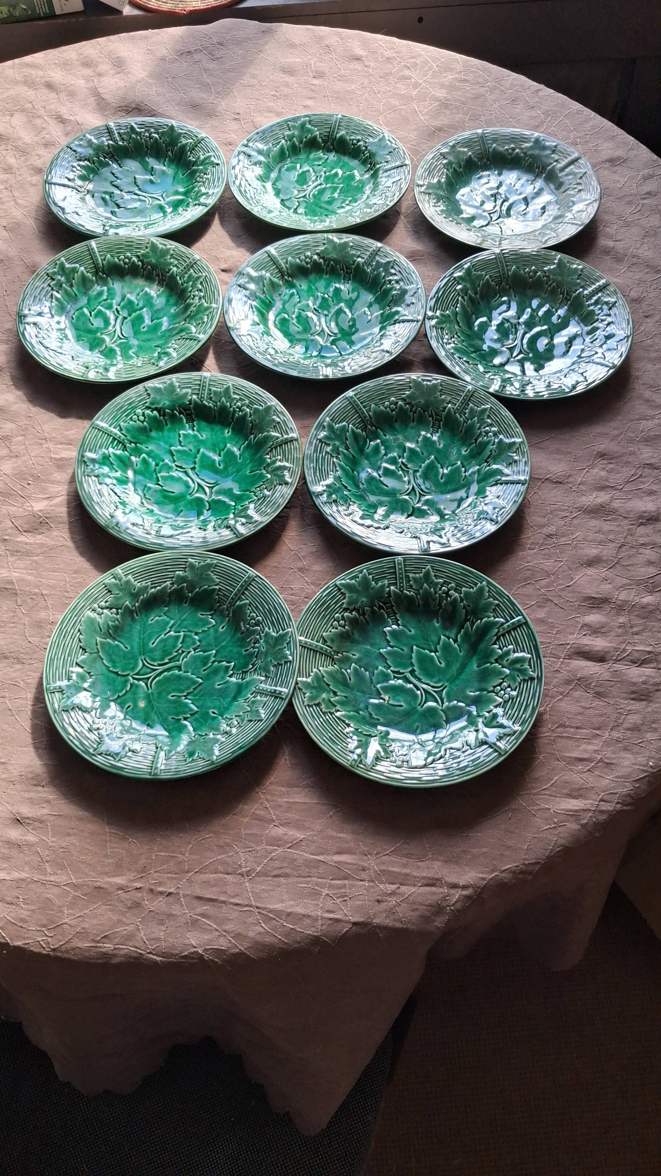 Gien earthenware dessert plates