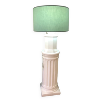 Porcelain column floor lamp, 1980