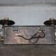 Art Deco wall sconce, brass and Sèvres crystal, light fixture.