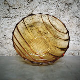 Yellow thick glass salad bowl