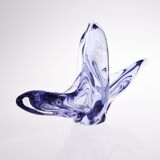 Blue glass fruit basket Cofrac style