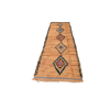 Vintage beige apricot Berber hallway rug with colourful patterns – 280 × 110 cm