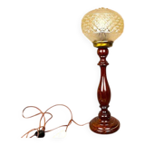 Portuguese tall wooden table lamp