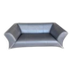 Rolf Benz 322 – Black 2-seater leather sofa