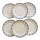 6 flat plates made of ironstone Sarreguemines U&C model Luchon