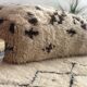 Vintage carpet pouf "Beni Ouarain"