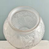 Art Deco ball vase in frosted glass
