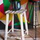 Patinated workshop stool old early twentieth century