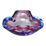 1960s Gorgeous Blue and Pink Ashtray or Catchall By Flavio Poli for Seguso