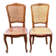 2 Louis XV style caned chairs in solid wood